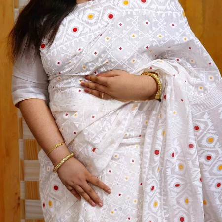 Halfsilk Saree With Blouse 4330