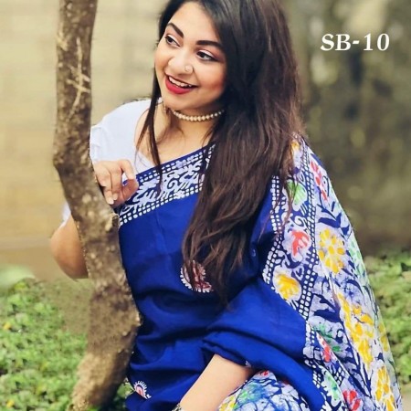 ১ পিছ Silk Batik Sare SB-10